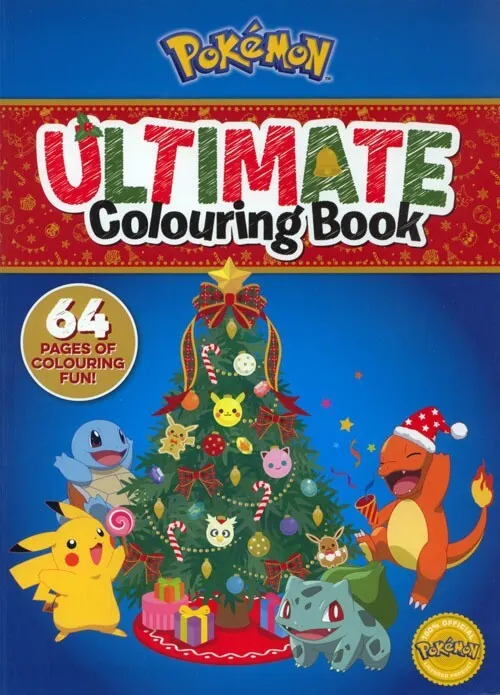 Pokemon christmas coloring book rare unused