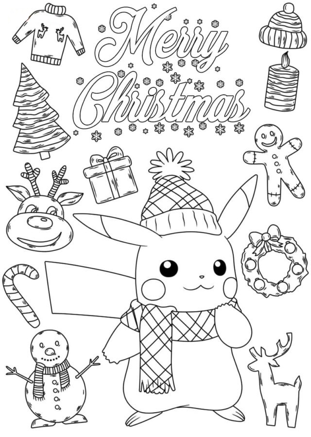 Pokemon christmas coloring pages by coloringpageswk on