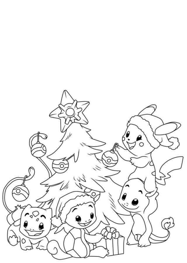 Pokemon christmas coloring pages by coloringpageswk on