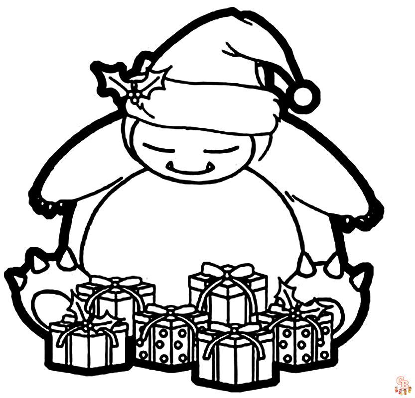 Pokemon christmas coloring pages free printablefor kids