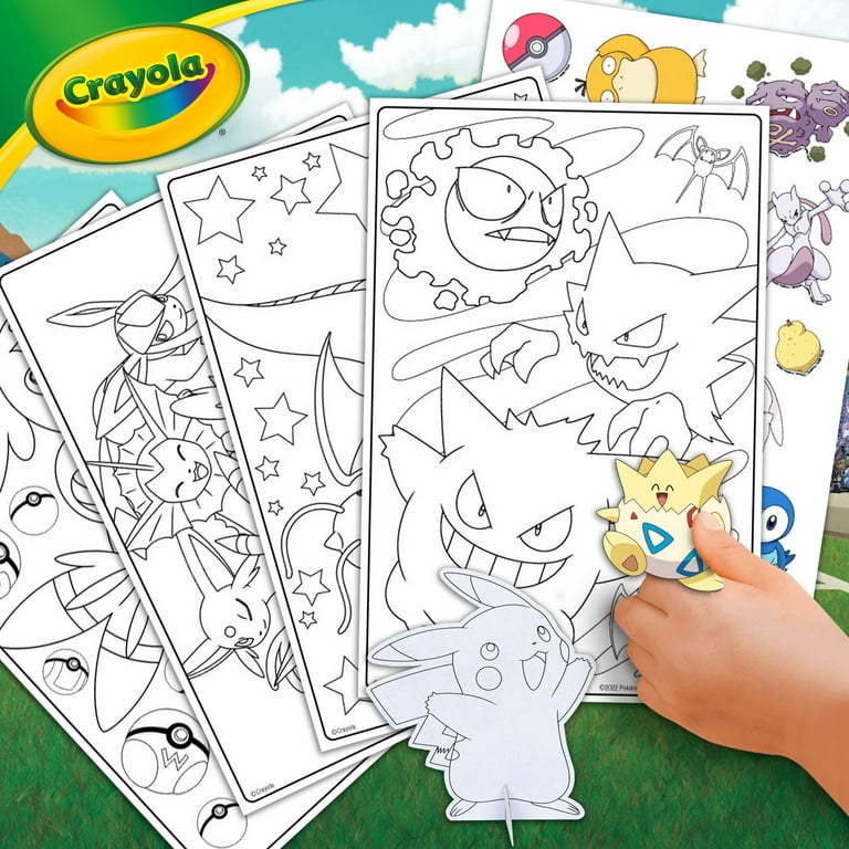 Crayola pokãmon coloring art set pikachu child pieces holiday coloring toys gifts beginner child