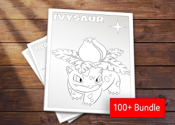 Pokemon coloring pages bundle of new pokemon coloring pikachu coloring digital download download now