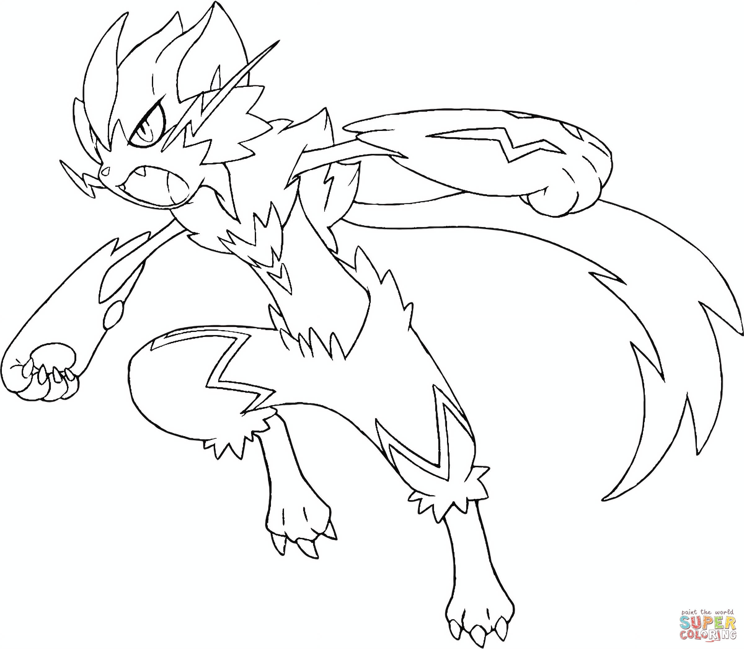 Zeraora coloring page free printable coloring pages