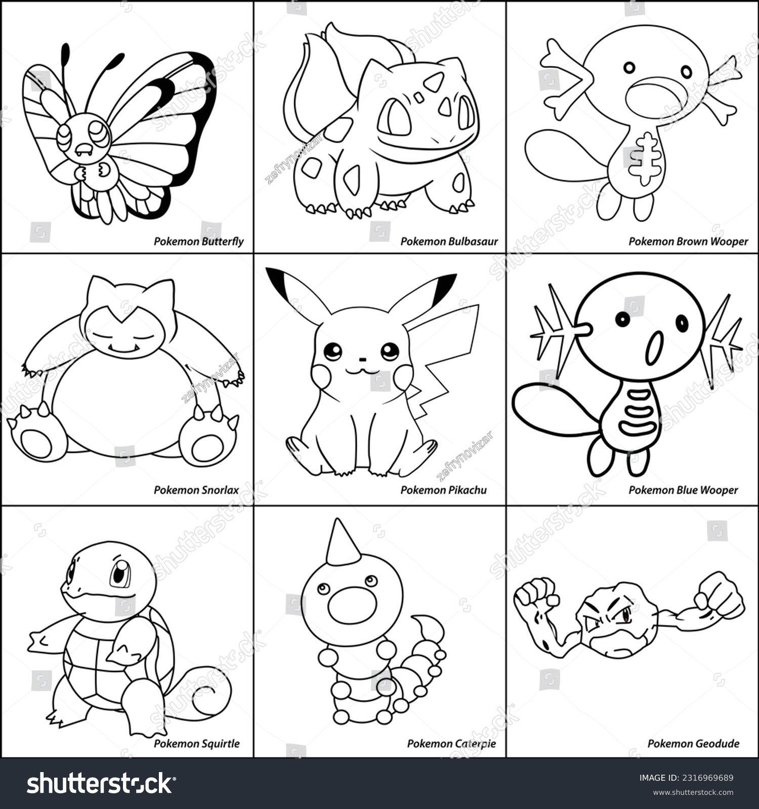 Pokemon coloring pages kids images stock photos d objects vectors