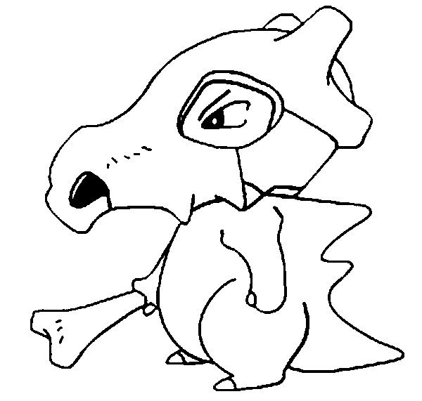Cubone pokemon coloring pages drawings