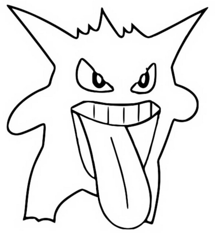 Coloring pages pokãmon gengar