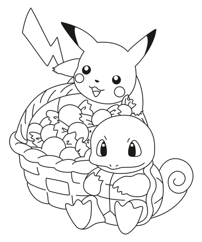 Download pikachu turtle coloring page free printable drawings