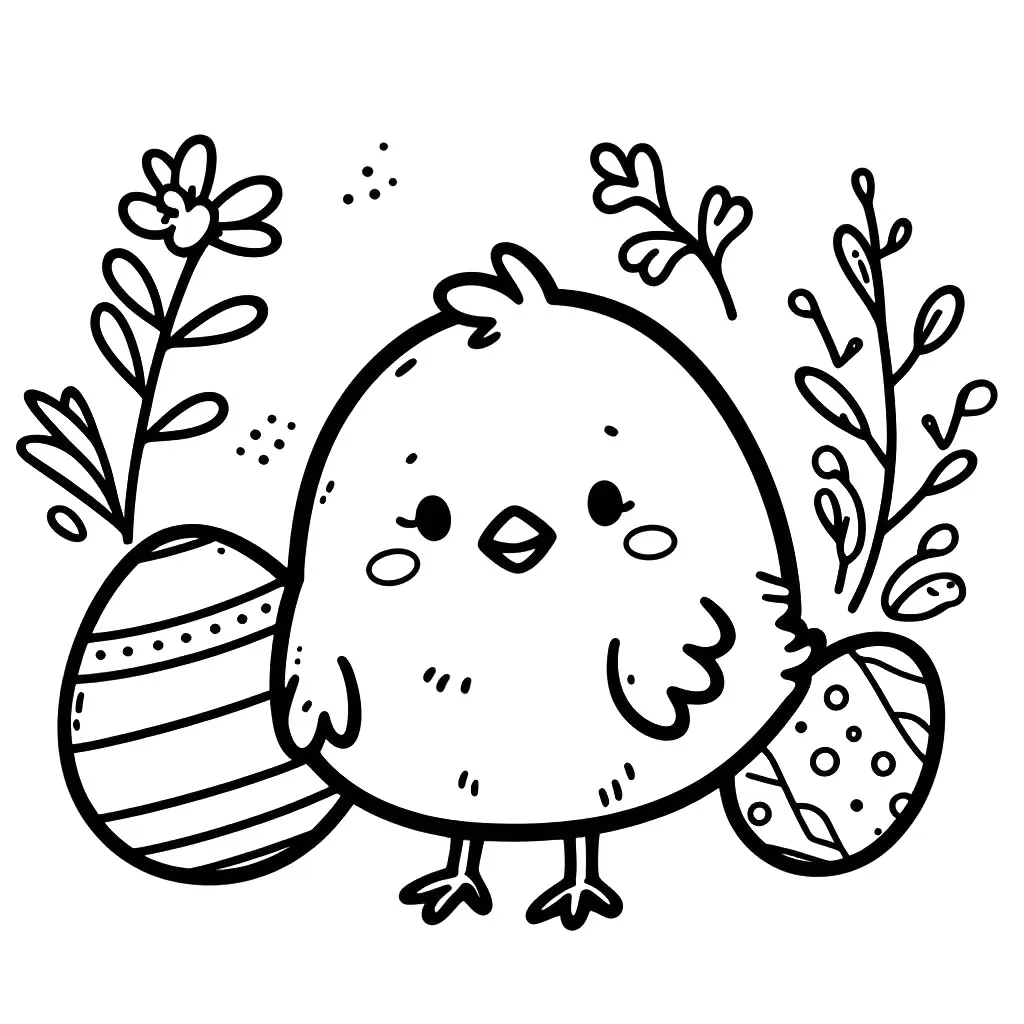 Coloring page easter