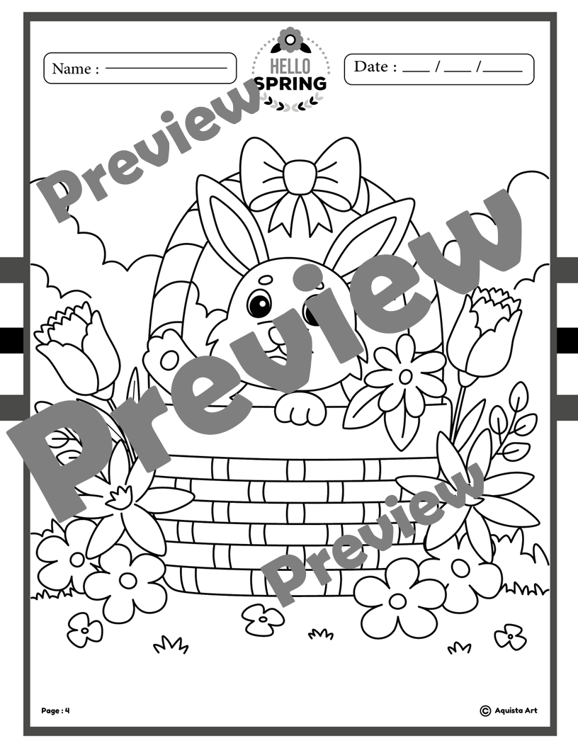 Spring coloring pages beautiful illustrations for kids and adults made by teachers