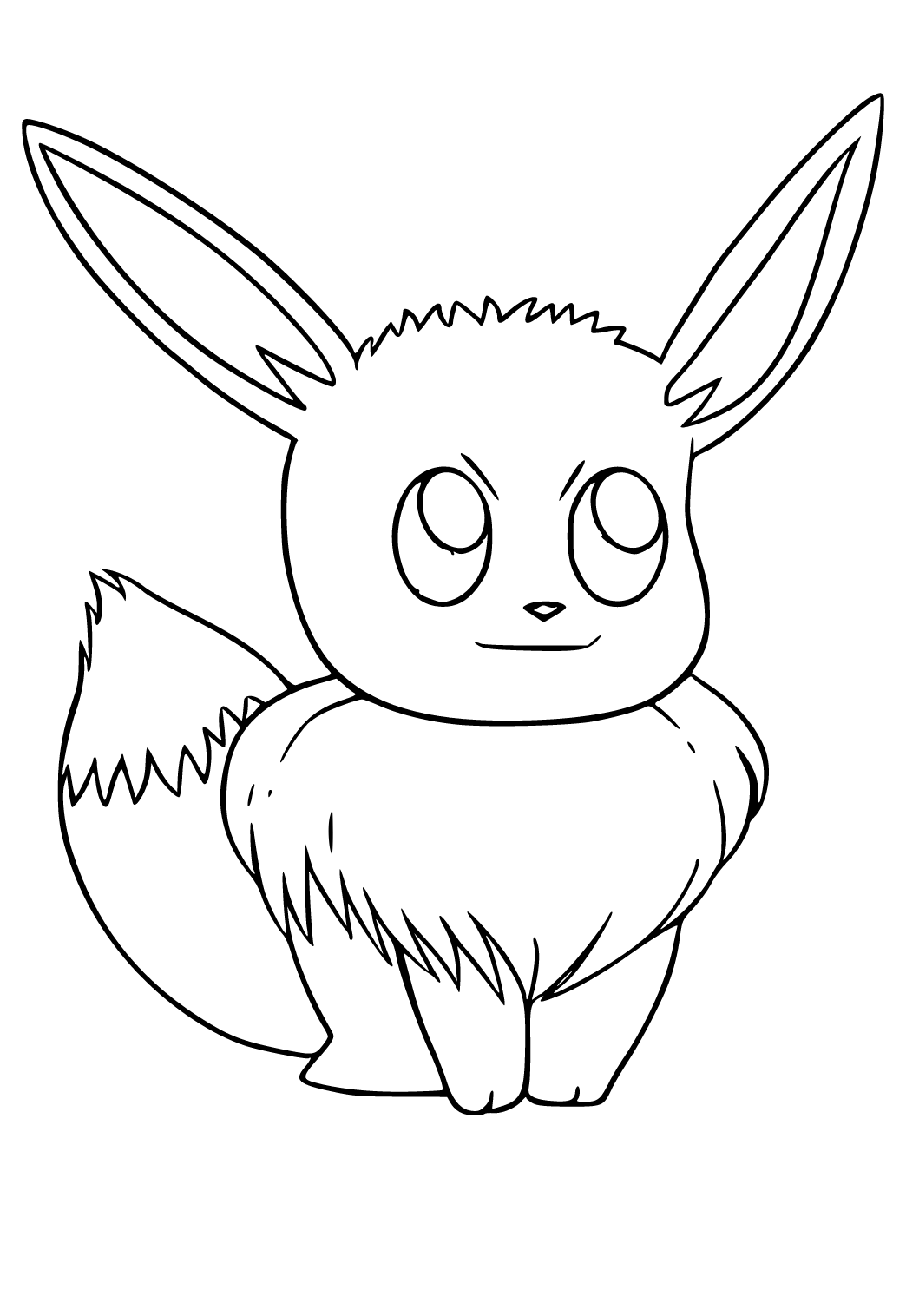 Free printable eevee hero coloring page for adults and kids