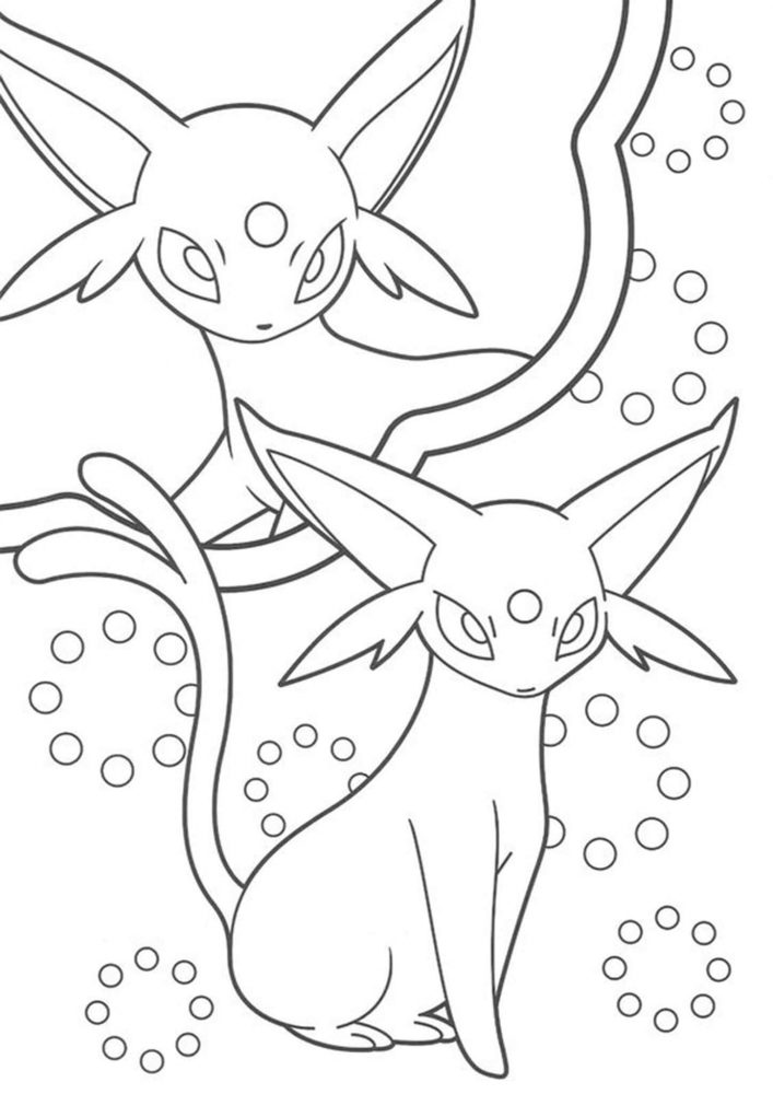 Free easy to print eevee coloring pages