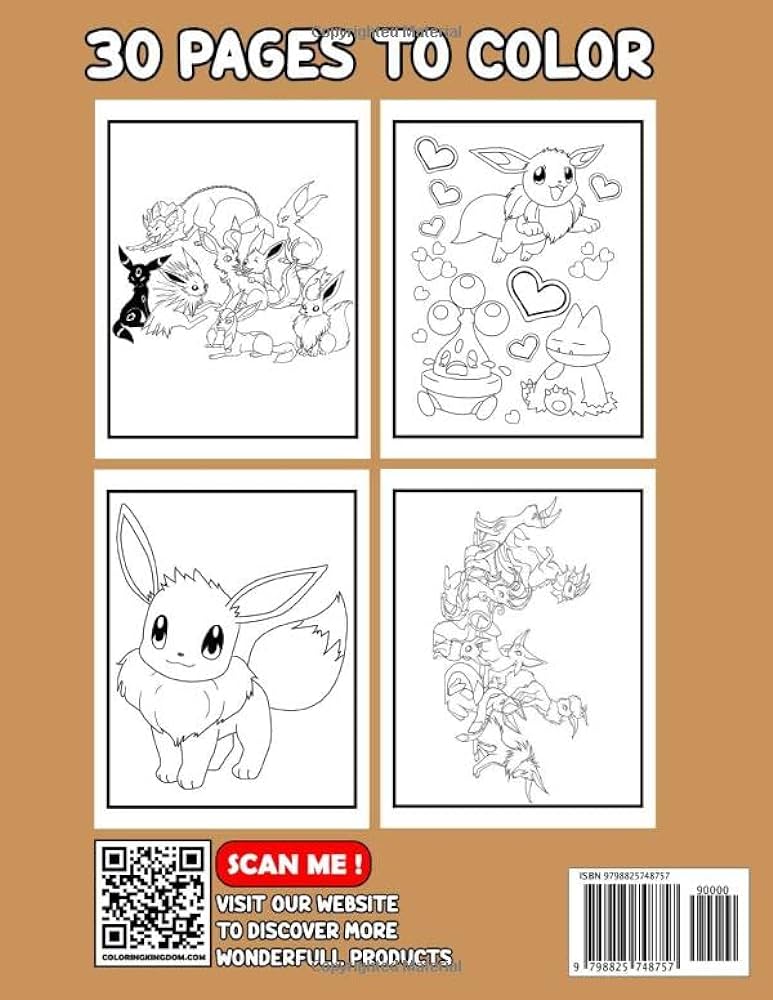 Eevãe coloring book the ultimate collection evolutions wonderful books for adults teenagers and all fans who loves pãkemon to drawing murphy anne murphy books