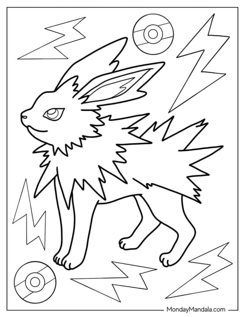 Eevee coloring pages free pdf printables