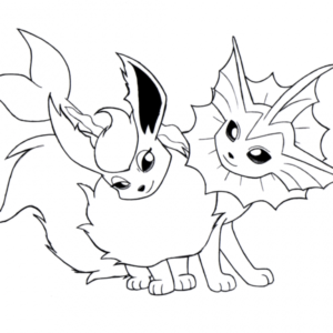 Eevee pokemon coloring pages printable for free download