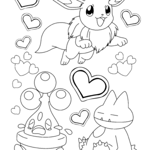 Eevee pokemon coloring pages printable for free download