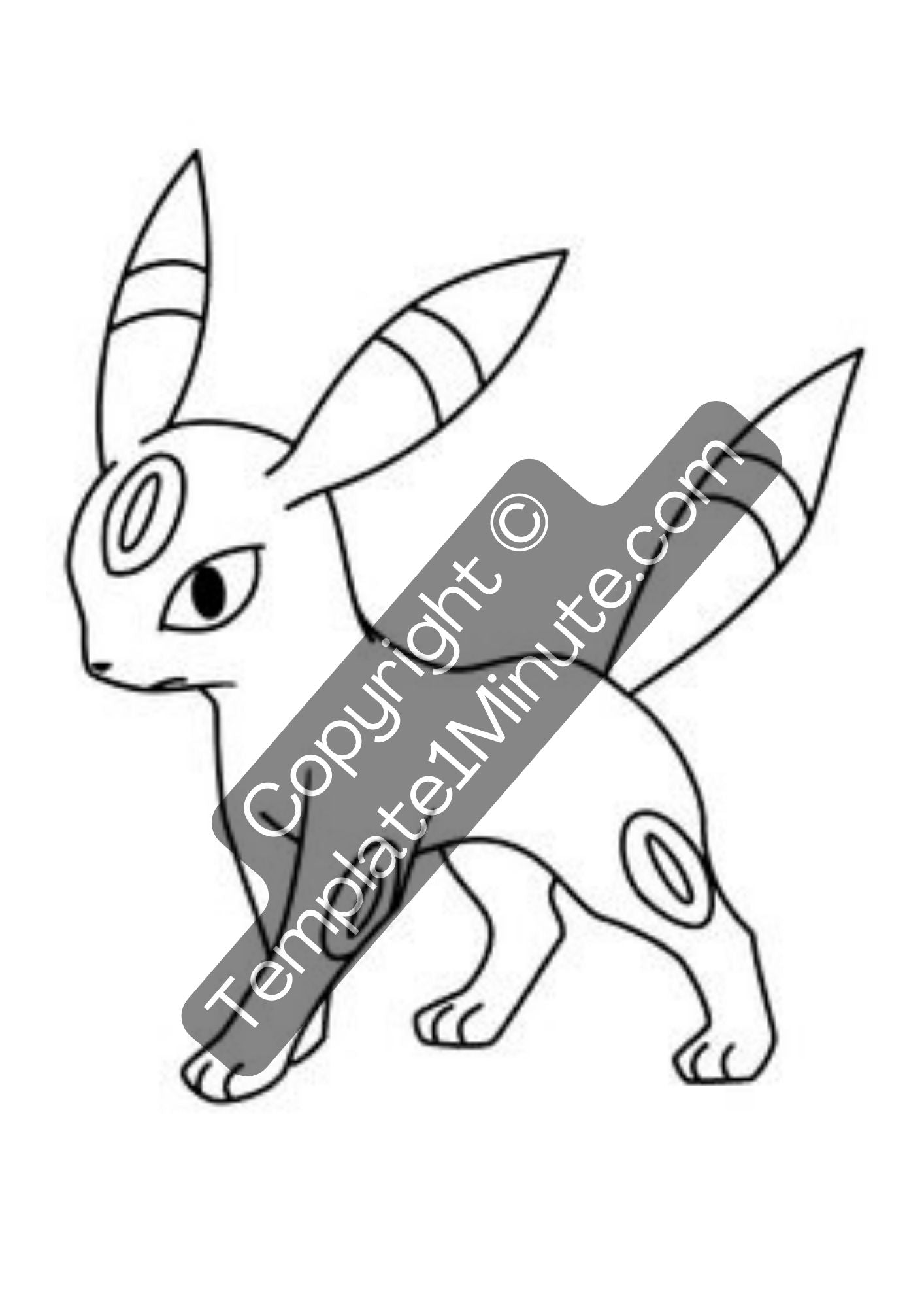 Eevee pokemon coloring pages printable template in pdf â