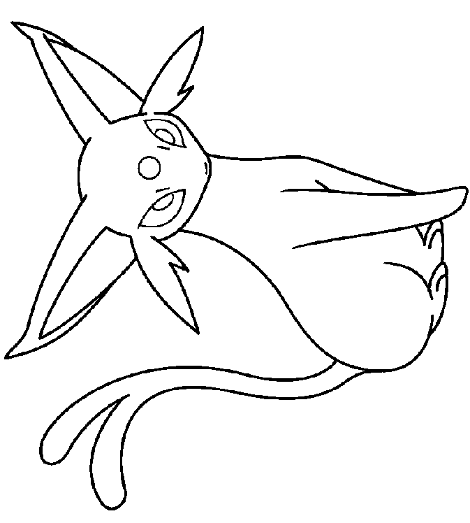 Desenhos para colorir do pokemon espeon