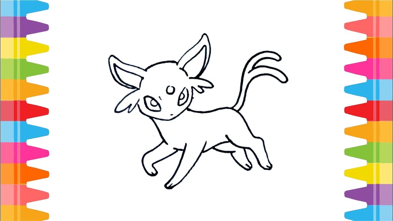 How to draw espeon drawing pokemon