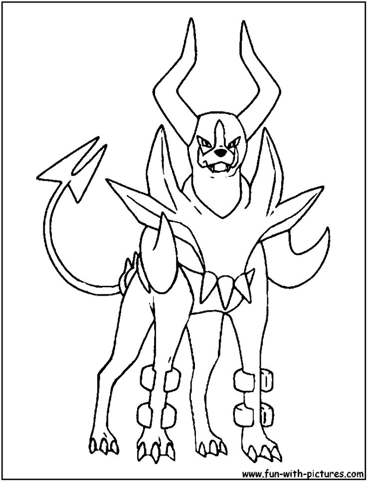 Mega houndour coloring page pokemon coloring pages pokemon coloring sheets superhero coloring pages