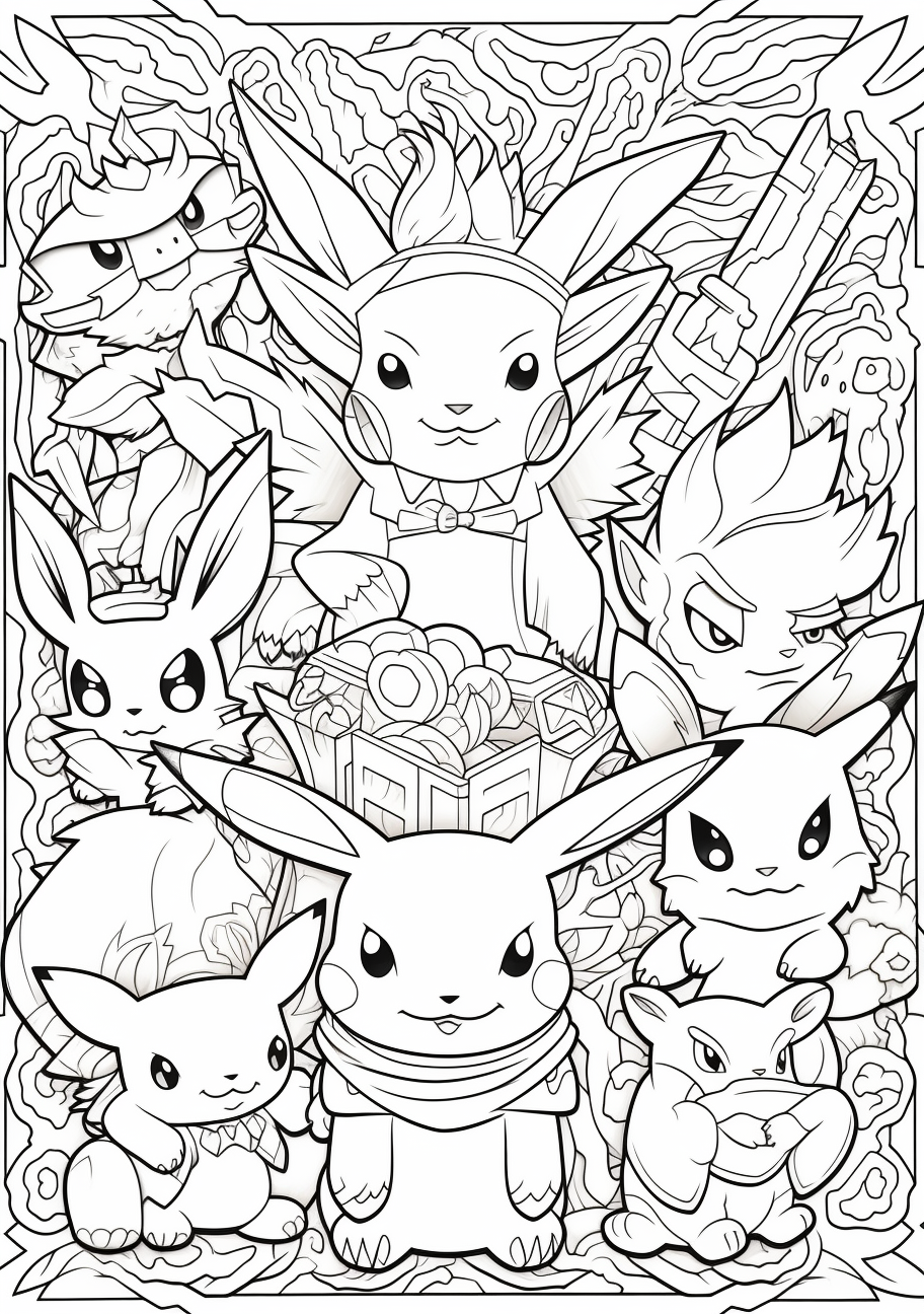 Drawing pictures pokemon coloring s adult and kids fun coloring