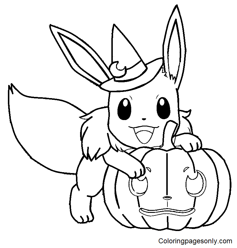 Pokemon halloween coloring pages printable for free download