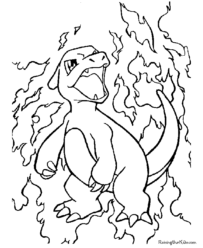 Coloring page of pokemon for kids