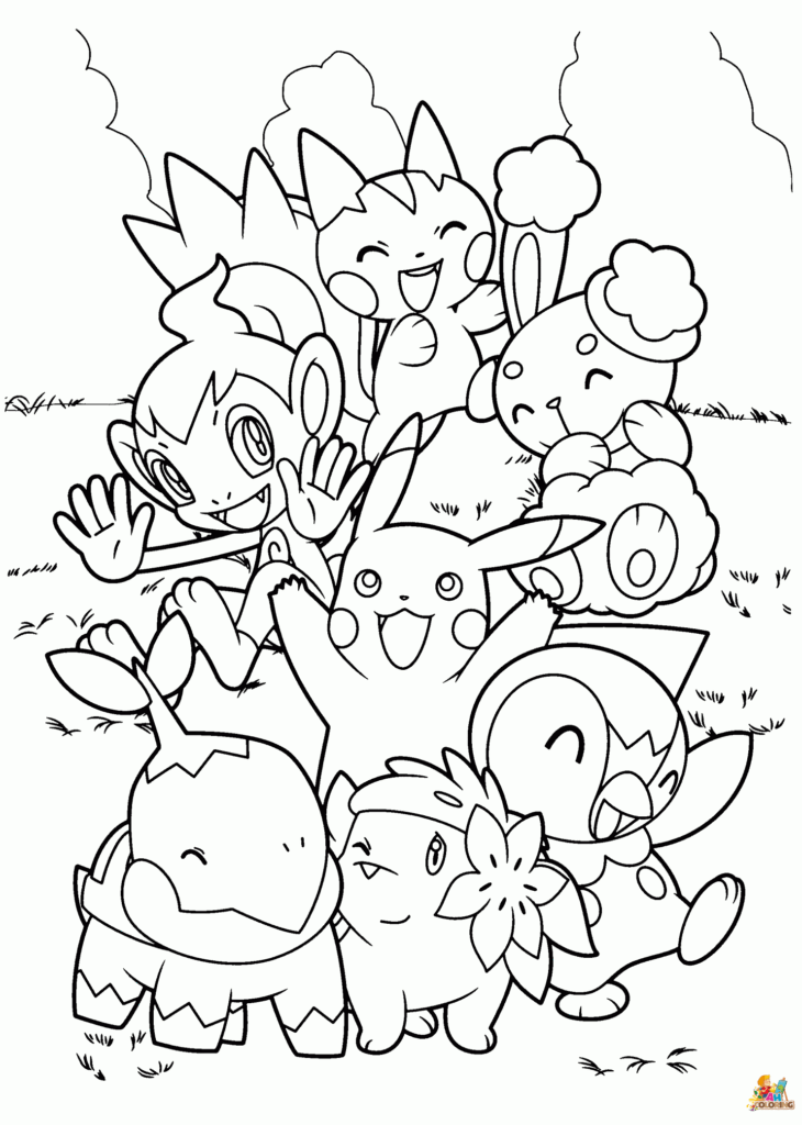 Pokemon coloring pages free printable sheets for kids in