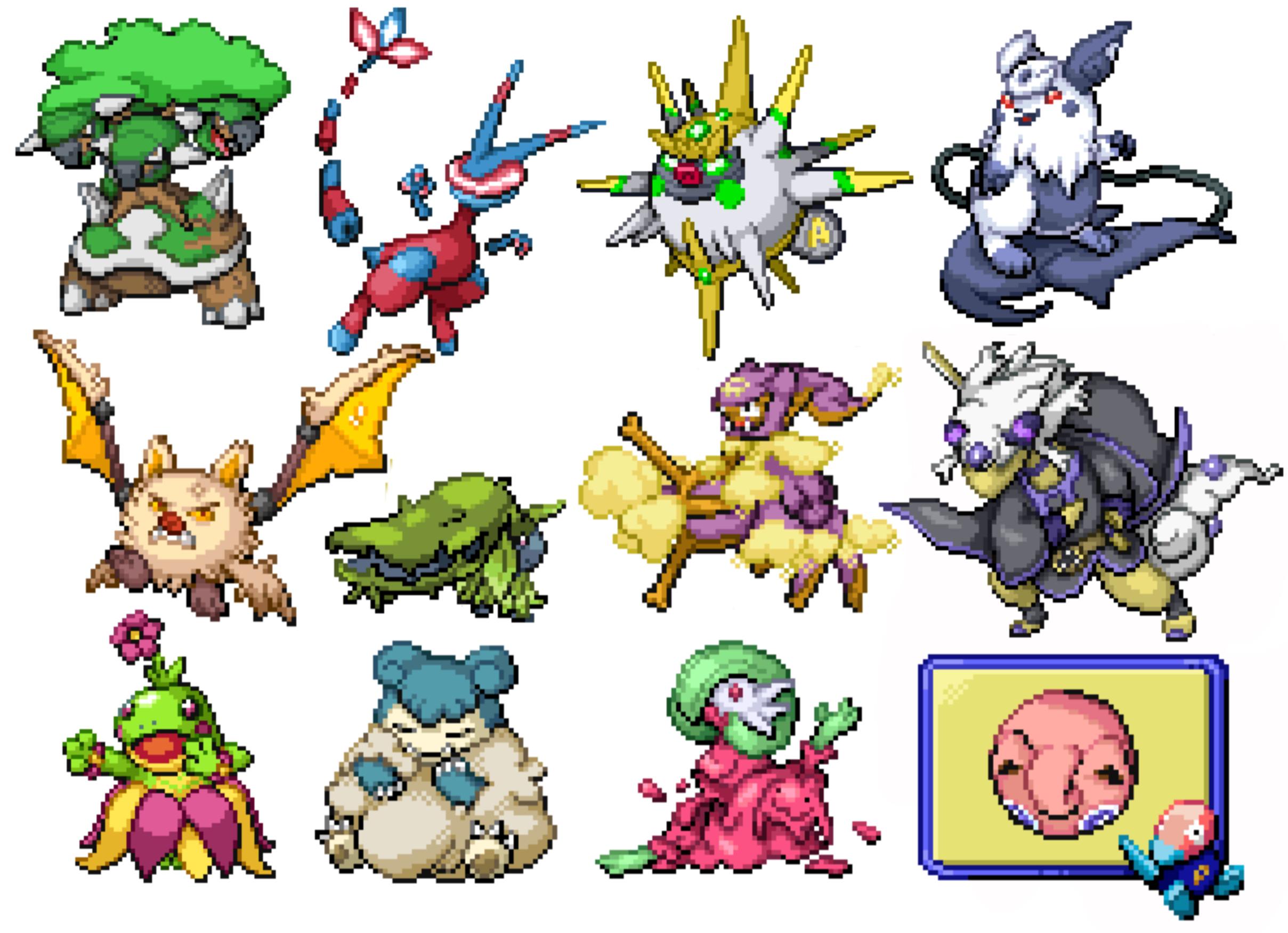 The latest batch of custom pokemon fusion sprites made by me rpokemoninfinitefusion