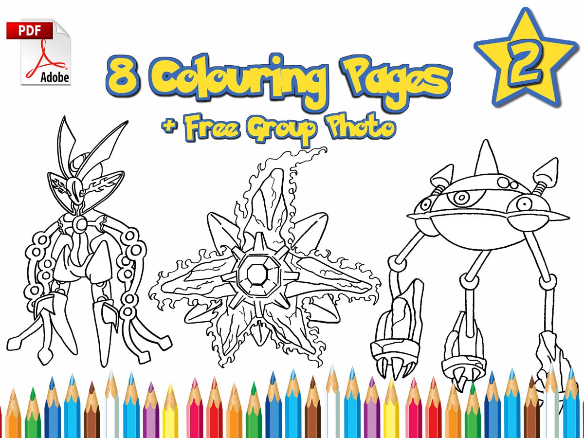 Custom pokemon fusion coloring pages book all books included children art over designs pdf digital version instant download