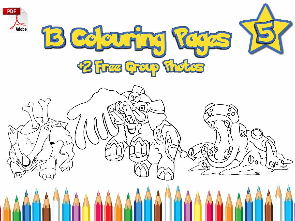 Custom pokemon fusion coloring pages book all books included children art over designs pdf digital version instant download