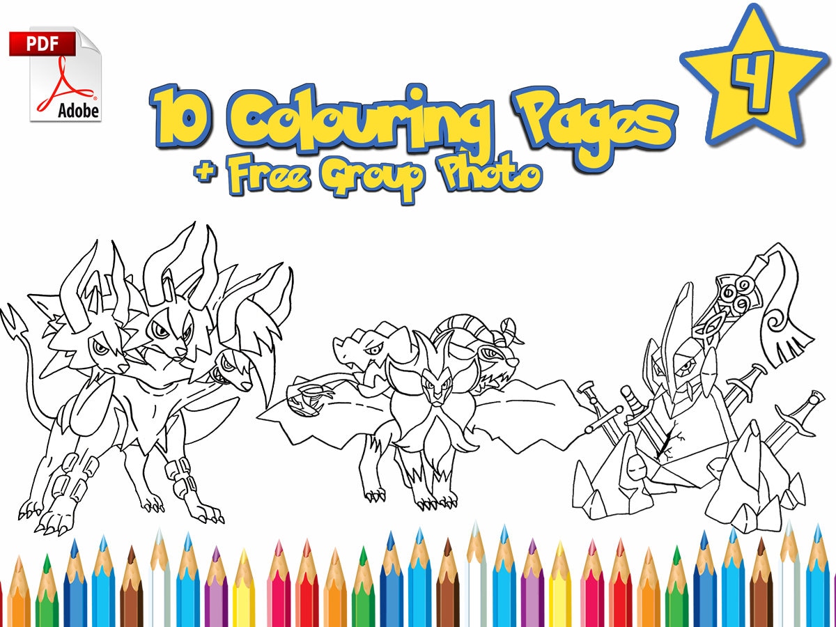 Custom pokemon fusion coloring pages book all books included children art over designs pdf digital version instant download