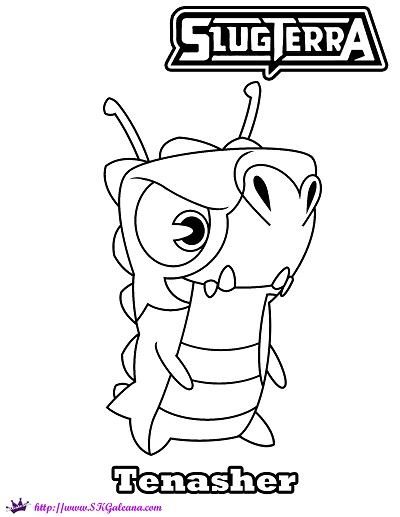 Free printable coloring page of tenasher from slugterra â