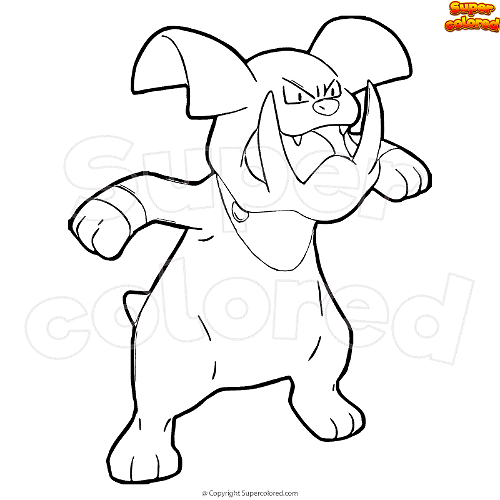 Coloring page pokemon granbull