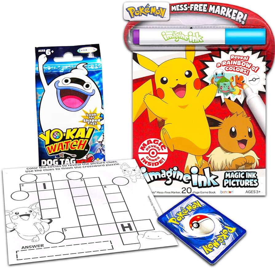 Pokemon imagine ink coloring book set