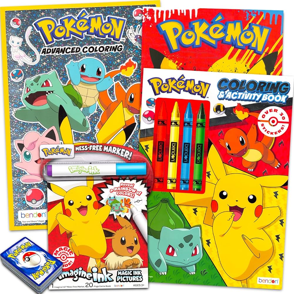 Pokemon coloring book super set for kids