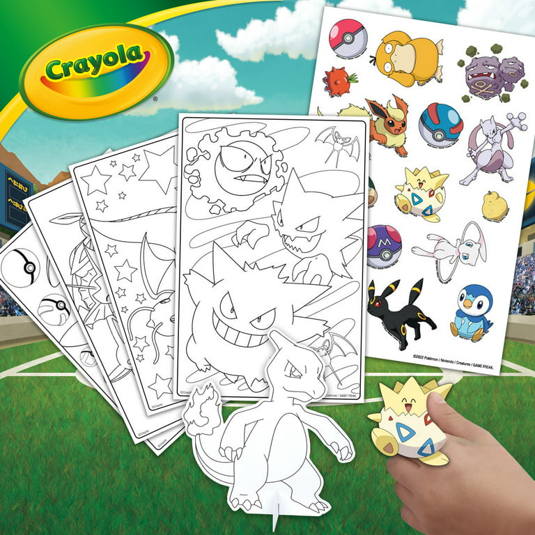 Crayola pokãmon squirtle coloring art case pcs coloring pages and markers gift for kids beginner child