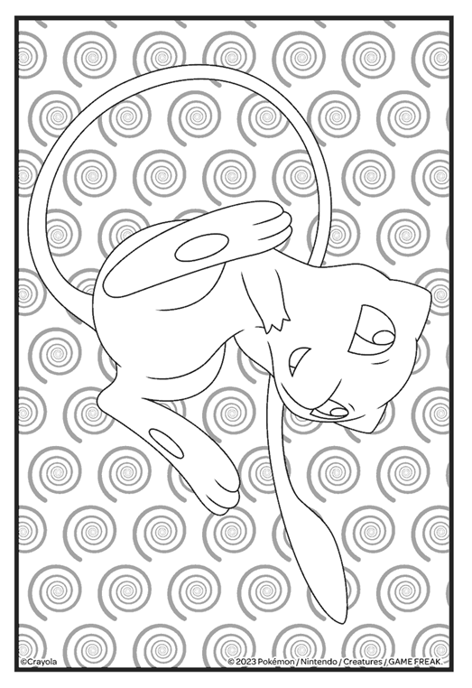 Pokemon mew coloring page