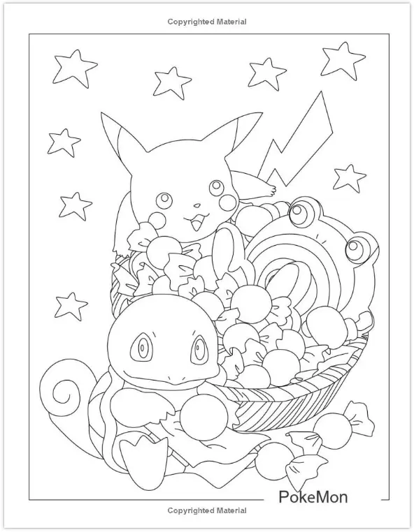 Pokemon loring book kids drawing activity gift boys girls game art fun