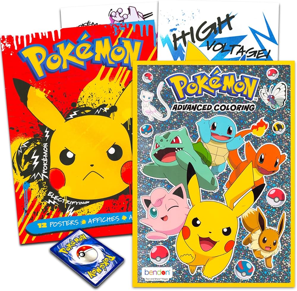 Pokemon coloring book for kids teens