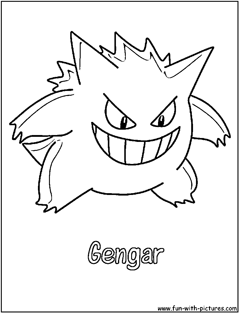 Gengar coloring page