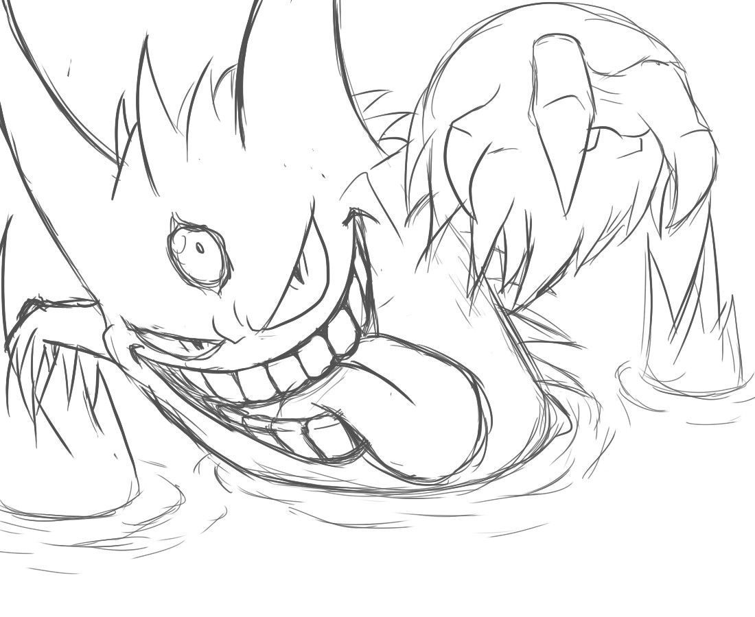 Pokemon coloring pages mega gengar â through the thousands of pictures on
