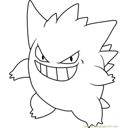Gengar coloring pages for kids