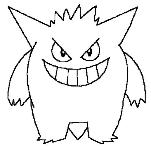 Gengar coloring picture of pokemon