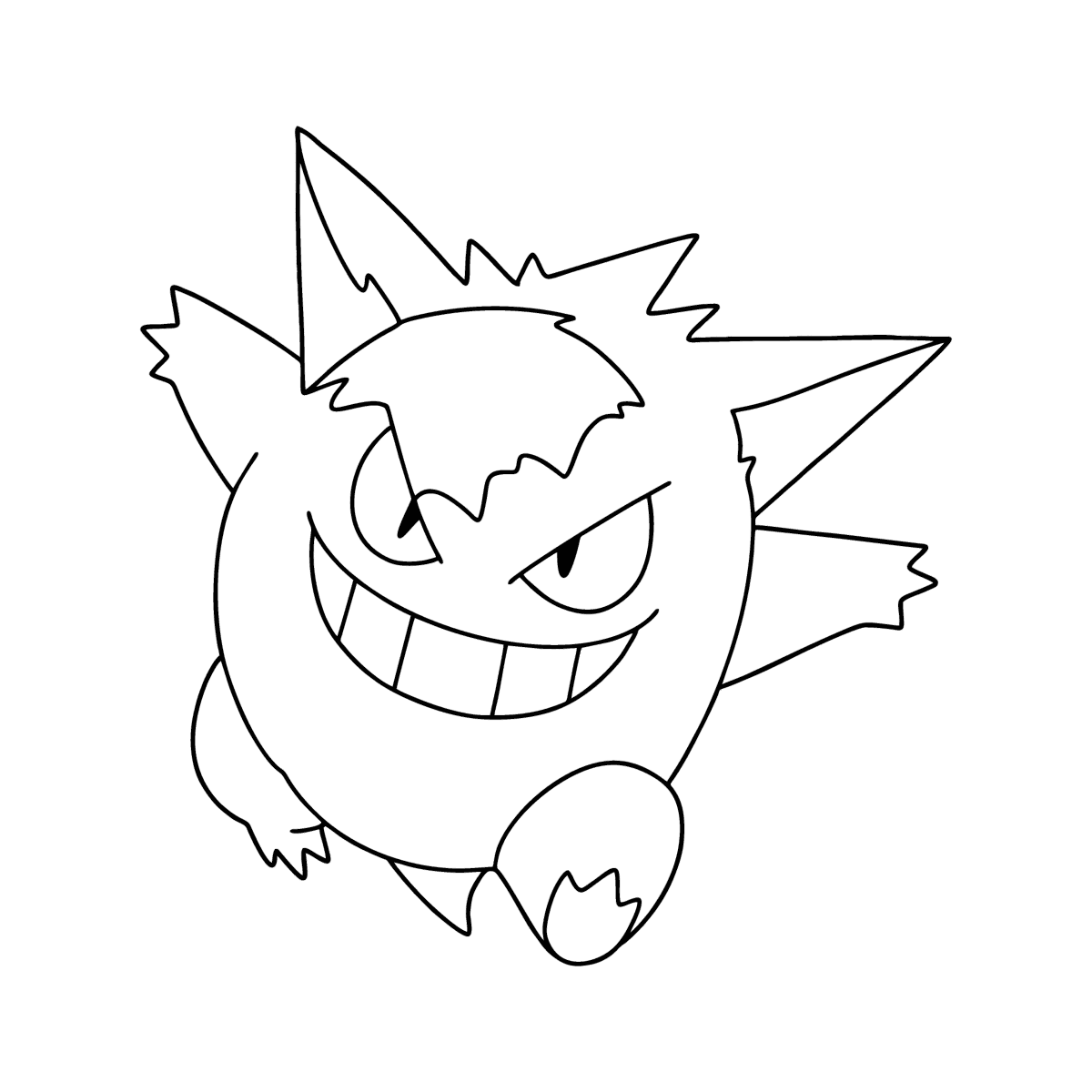 Pokãmon go gengar coloring page â online and print for free