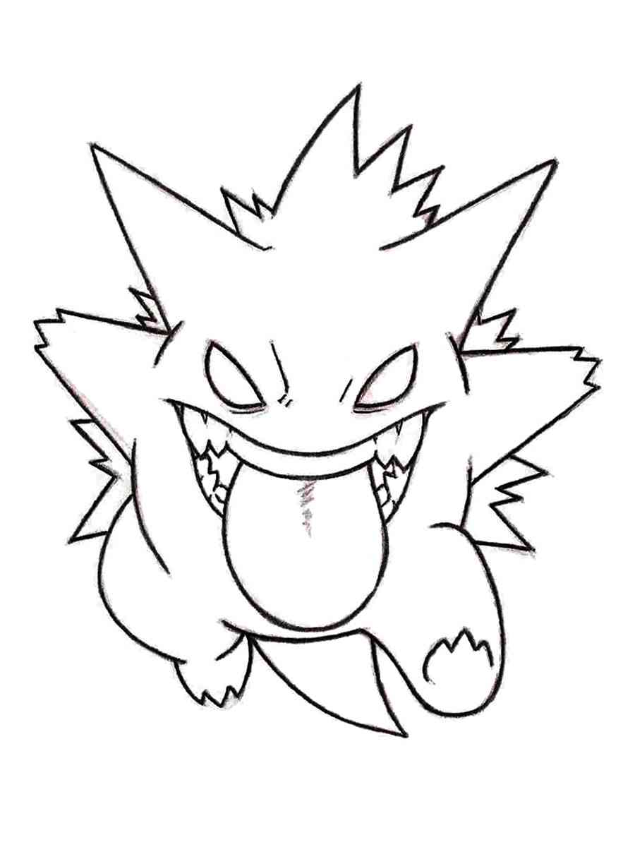 Gengar coloring pages