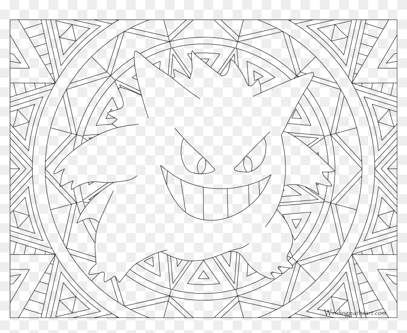 Gengar pokemon coloring page