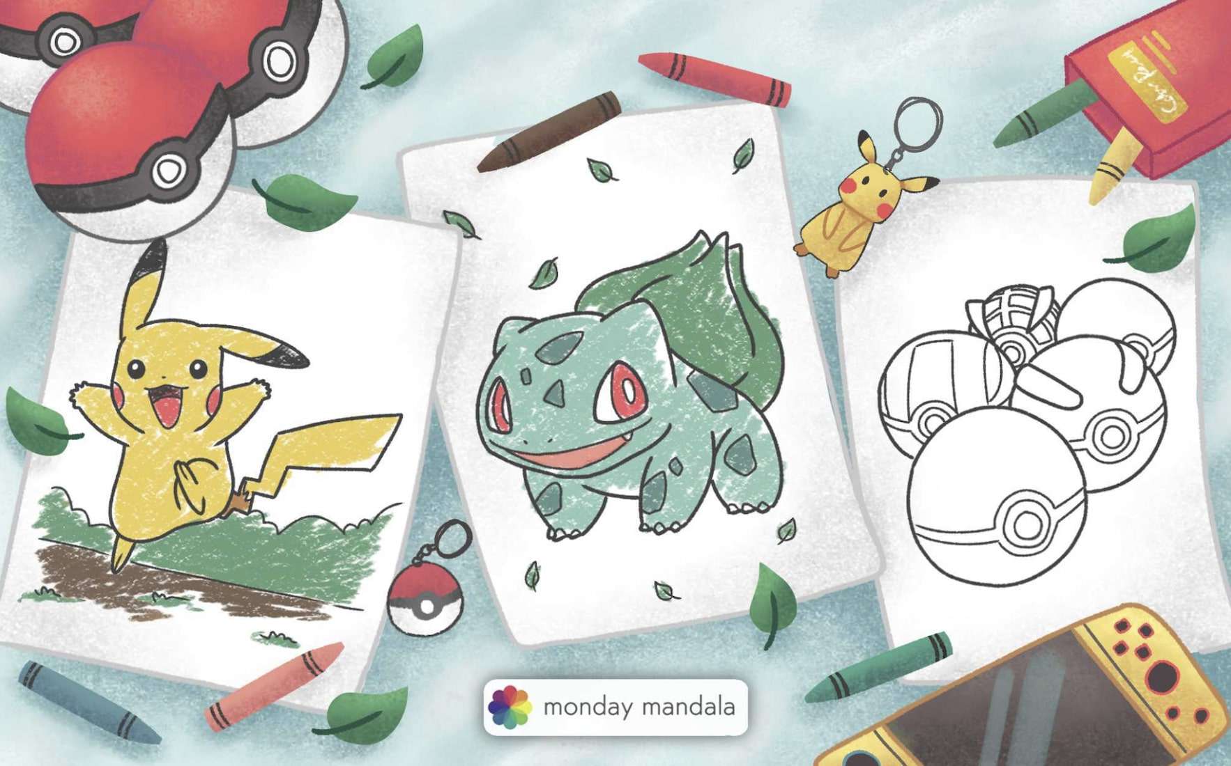 Pokemon coloring pages free pdf printables