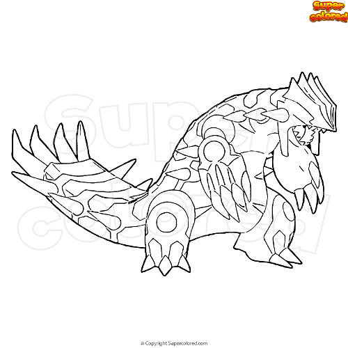 Coloring page pokemon groudon primal reversion