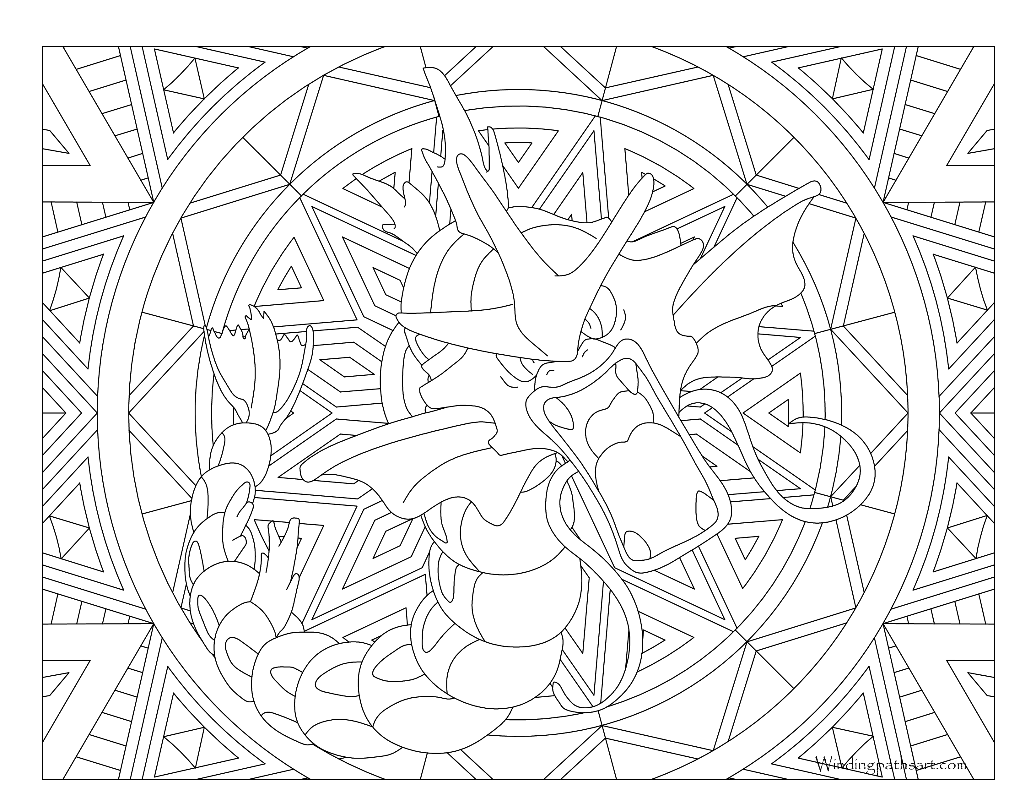 Gyarados pokemon coloring page