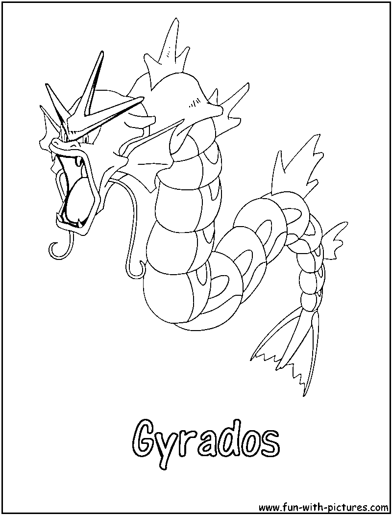 Gyarados coloring page